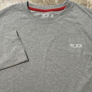 Tumi Shirt Mens XL Grey Long Sleeve Tee Star Alliance Cotton Basic Tech Travel